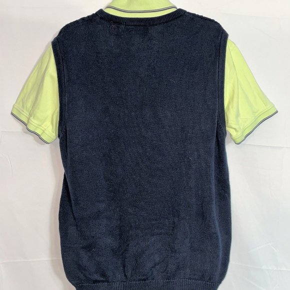 Men L SADDLEBRED Golf Shirt CHAPS Sweater Vest SET - Picture 4 of 9